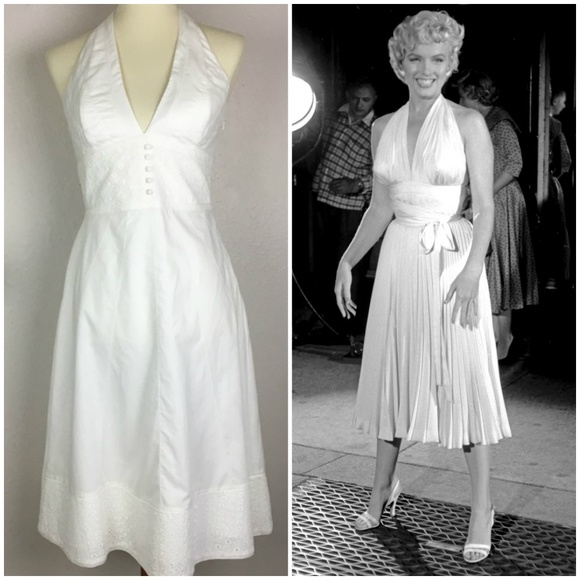 White House Black Market Dresses & Skirts - White House Black Market White Midi Halter Dress